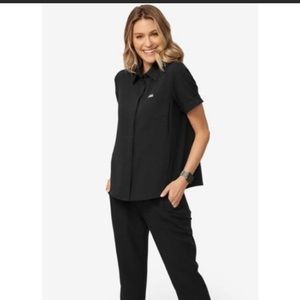 Figs collard scrub top